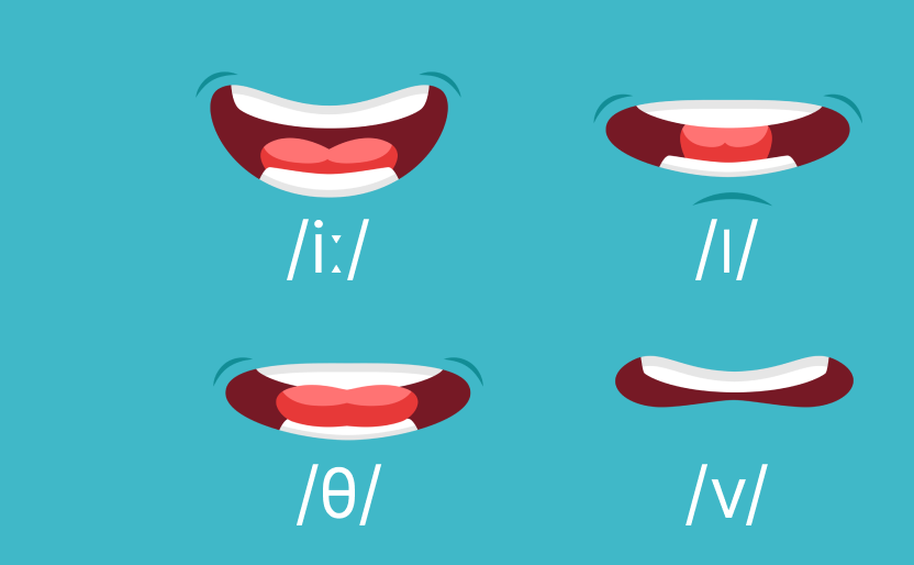 English pronunciation course with difficult sounds practice